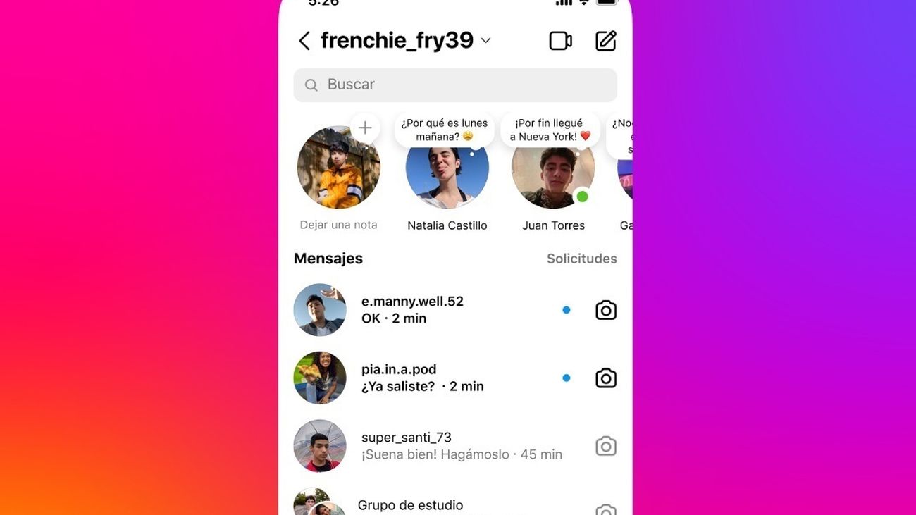 Ya puedes dejar mensajes breves a los amigos y seguidores con Instagram