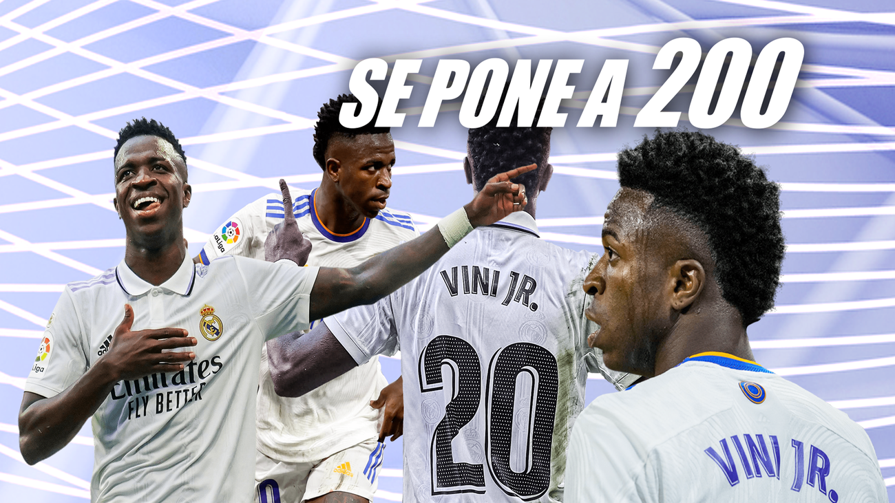 Vinicius, 200 partidos con el Real Madrid con solo 22 años
