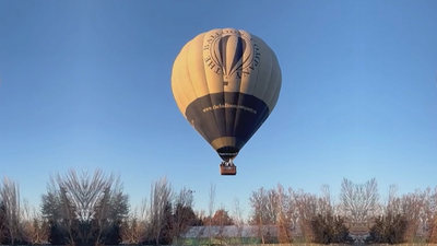 Viaje en globo aerostático de cara a San Valentín , en Aranjuez