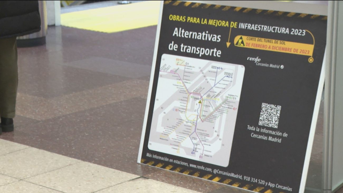 El cierre del túnel de Sol confunde a los usuarios de Cercanías