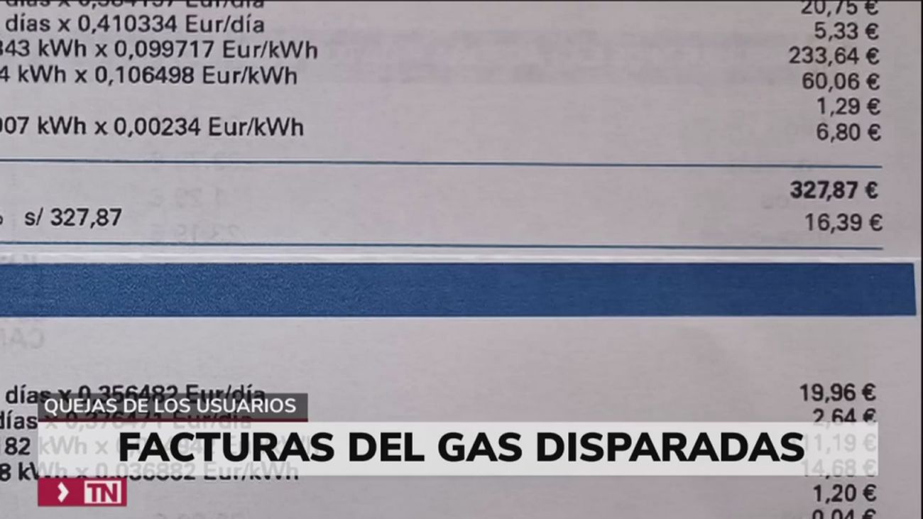 La factura de gas del mes de enero se  triplica en los hogares con tarifa no regulada