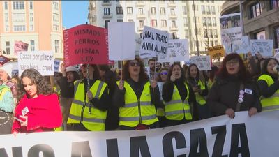 Manifestación en Madrid contra la caza