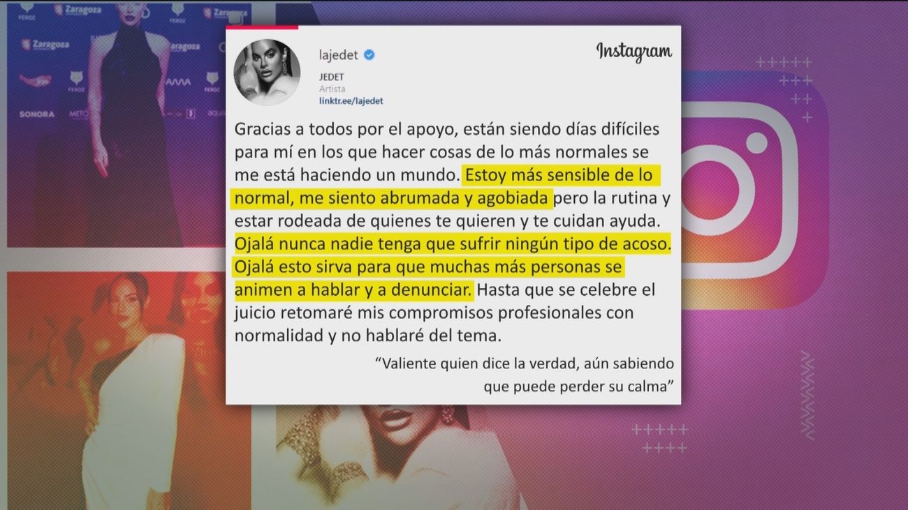 "Me siento abrumada y agobiada", Jedet habla por primera vez tras lo ocurrido en los Premios Feroz