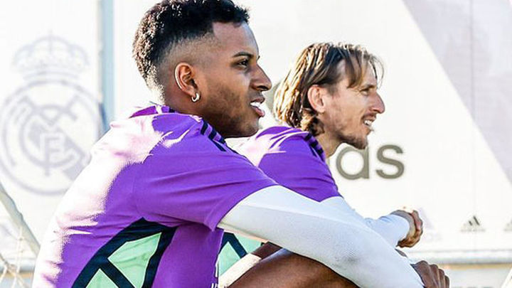 Rodrygo y Modric / @RodrygoGoes