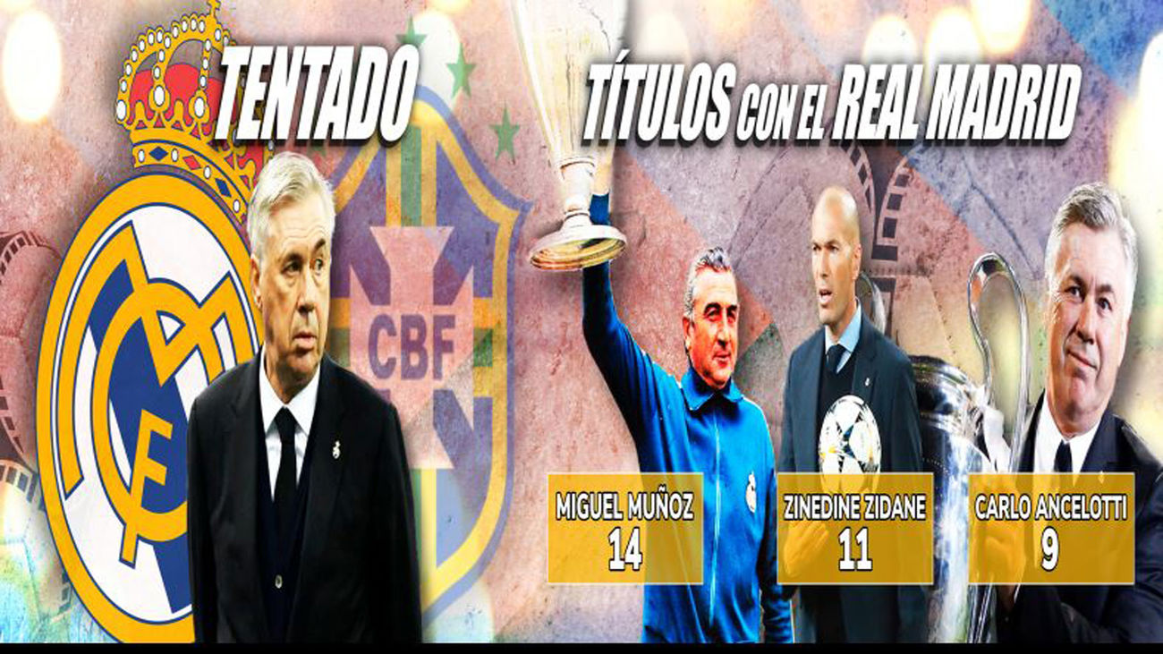 Ancelotti, tentado por Brasil, quiere ser el entrenador del Real Madrid más laureado