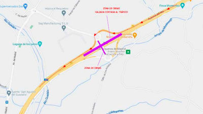 Cortes en la A-1  a partir de esta noche por obras en San Agustín del Guadalix