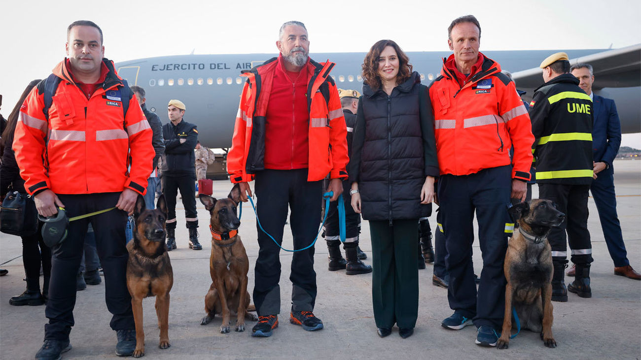 Ayuso agradece la labor humanitaria realizada por los efectivos del Ericam en Turquía