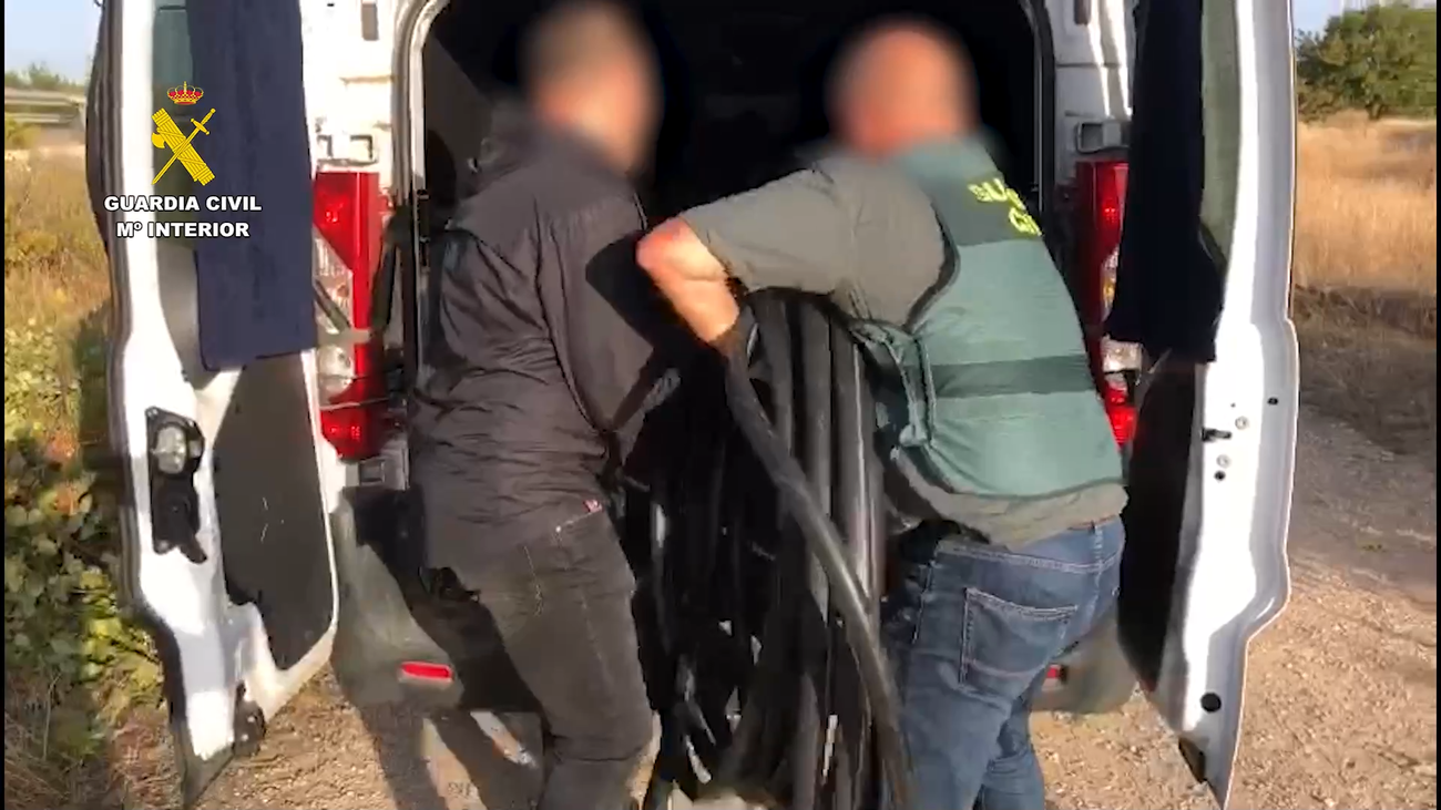 Recuperada una tonelada de cables robados del tendido telefónico