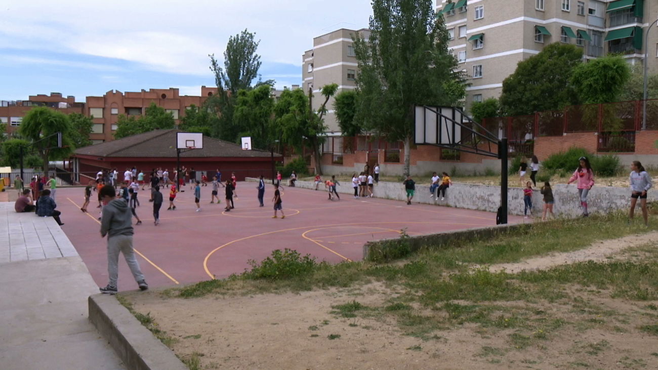 Patio de un centro escolar en San Sebastián de los Reyes