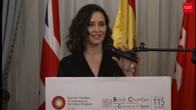 Una parte de la agenda de Ayuso en Londres queda suspendida por motivos de salud