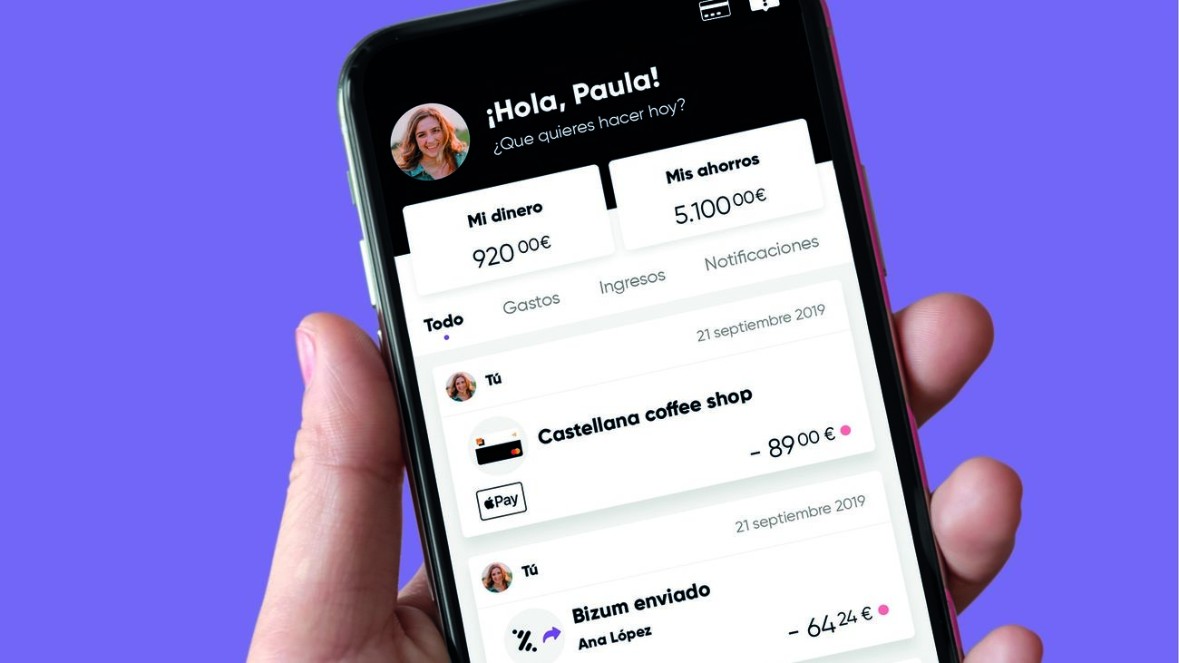 Una aplicación móvil de una entidad bancaria