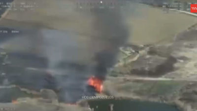 Sofocado un incendio en Ciempozuelos que ha quemado 14 hectáreas de carrizal