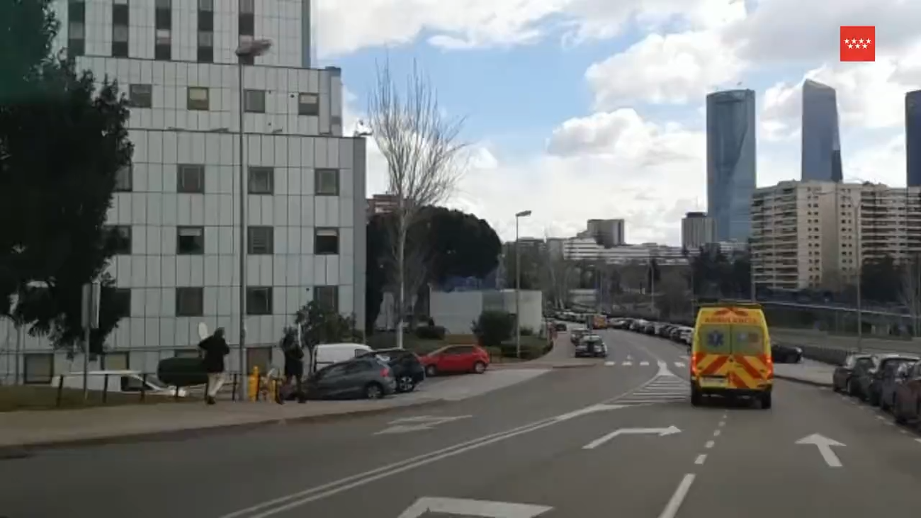Herido grave  tras caer desde 4 metros de altura en una obra de construcción en Madrid