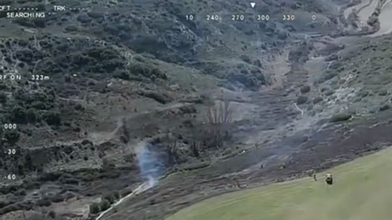 Imagen del área afectada en el incendio de Valverde de Alcalá