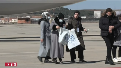 Aterrizan en Madrid 89 refugiados sirios afectados por el terremoto de Turquía