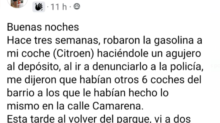 Comentario de una usuaria de Facebook en el foro 'Aluche es nuestro barrio' / REDACCIÓN