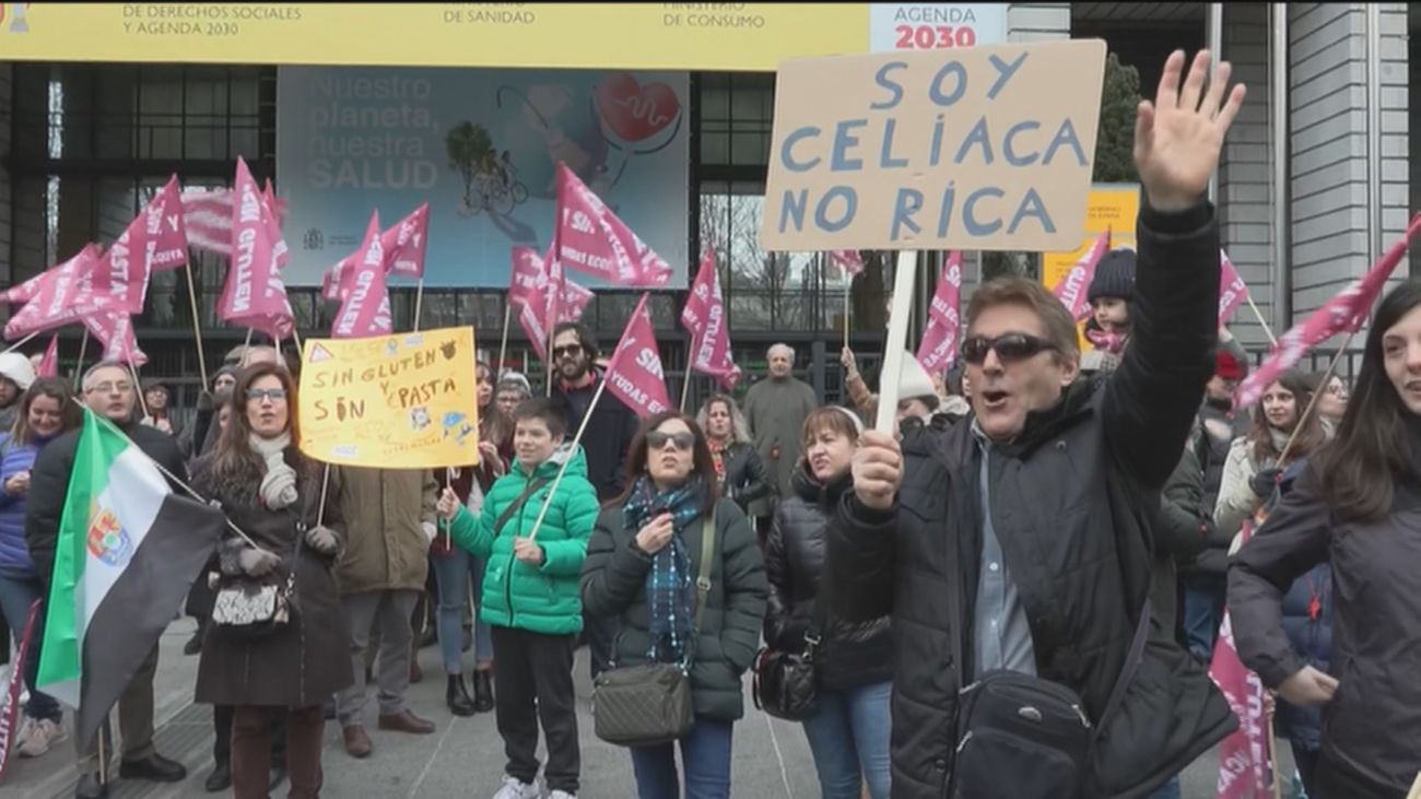 Los celiacos se manifiestan para reclamar ayudas directas para comprar productos específicos
