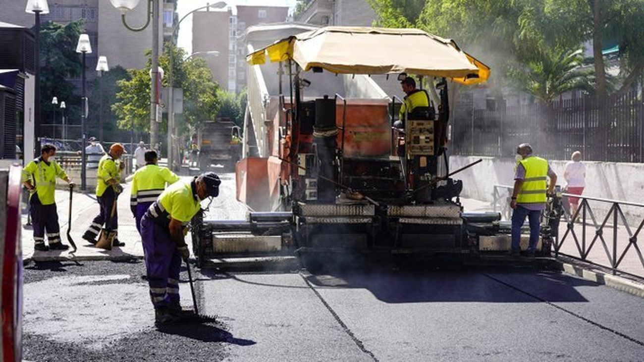 Operación asfalto en una localidad madrileña
