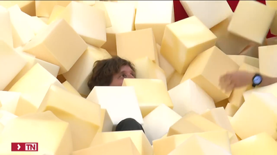 Almeida bromea sobe su salto: "Lo de mortal fue casi, lo de tirabuzón no salió ni de lejos"