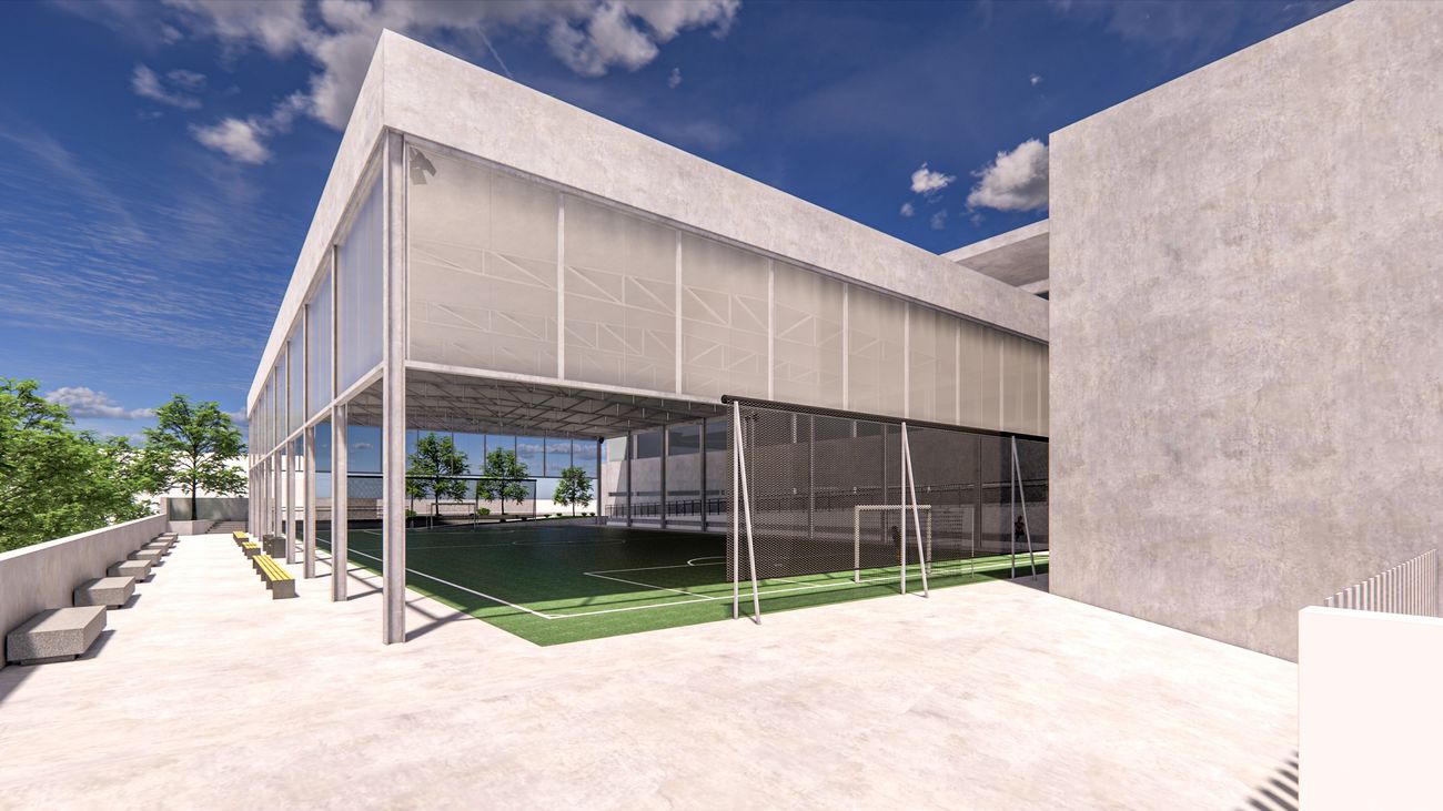 Diseño del resultado final de la remodelación del Pabellón Valvanera de Sanse