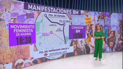 Dos manifestaciones en Madrid por el 8-M, con cambios en autobuses y una huelga en el metro