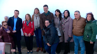 Visita 'sorpresa' de Pedro Sánchez a  Azután (Toledo)