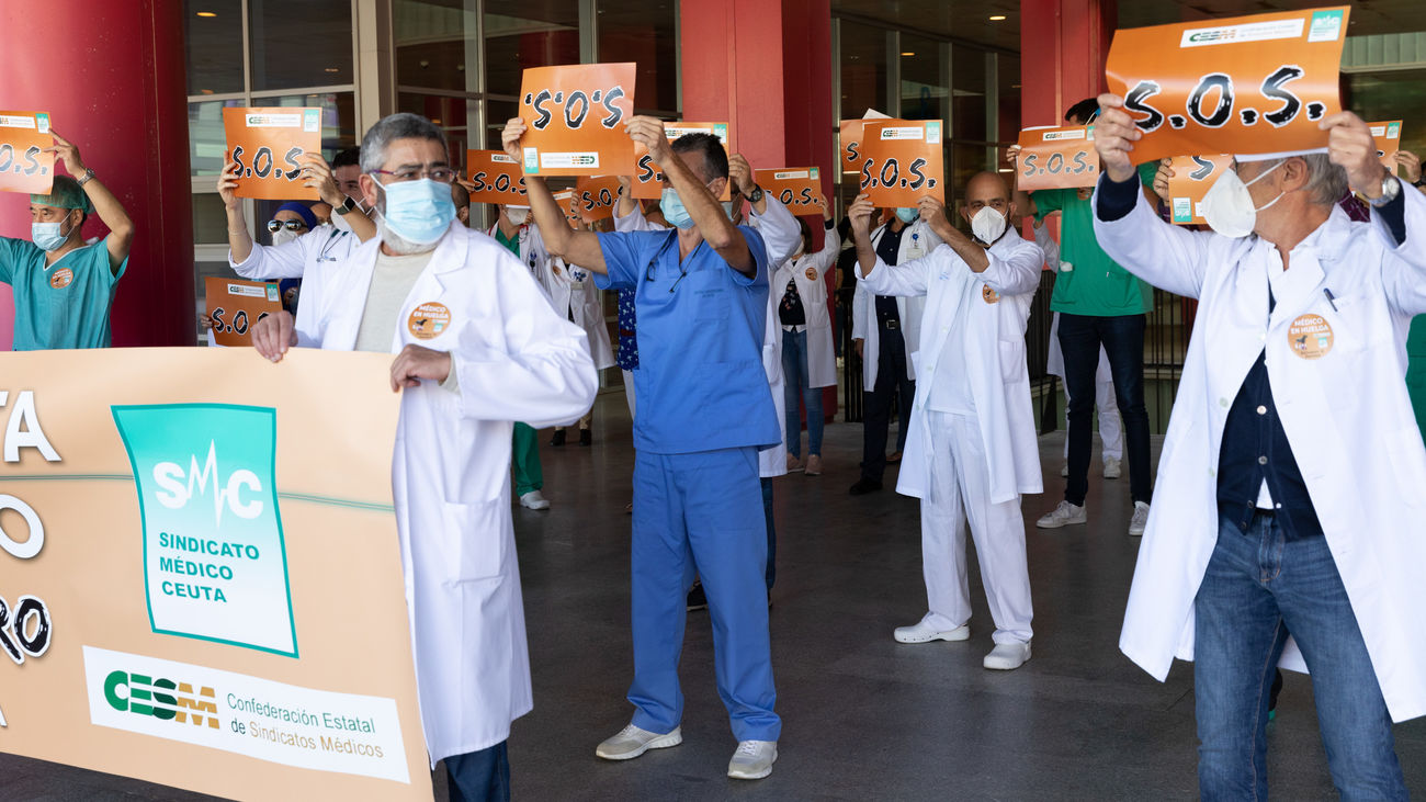 Protesta de médicos de Ceuta
