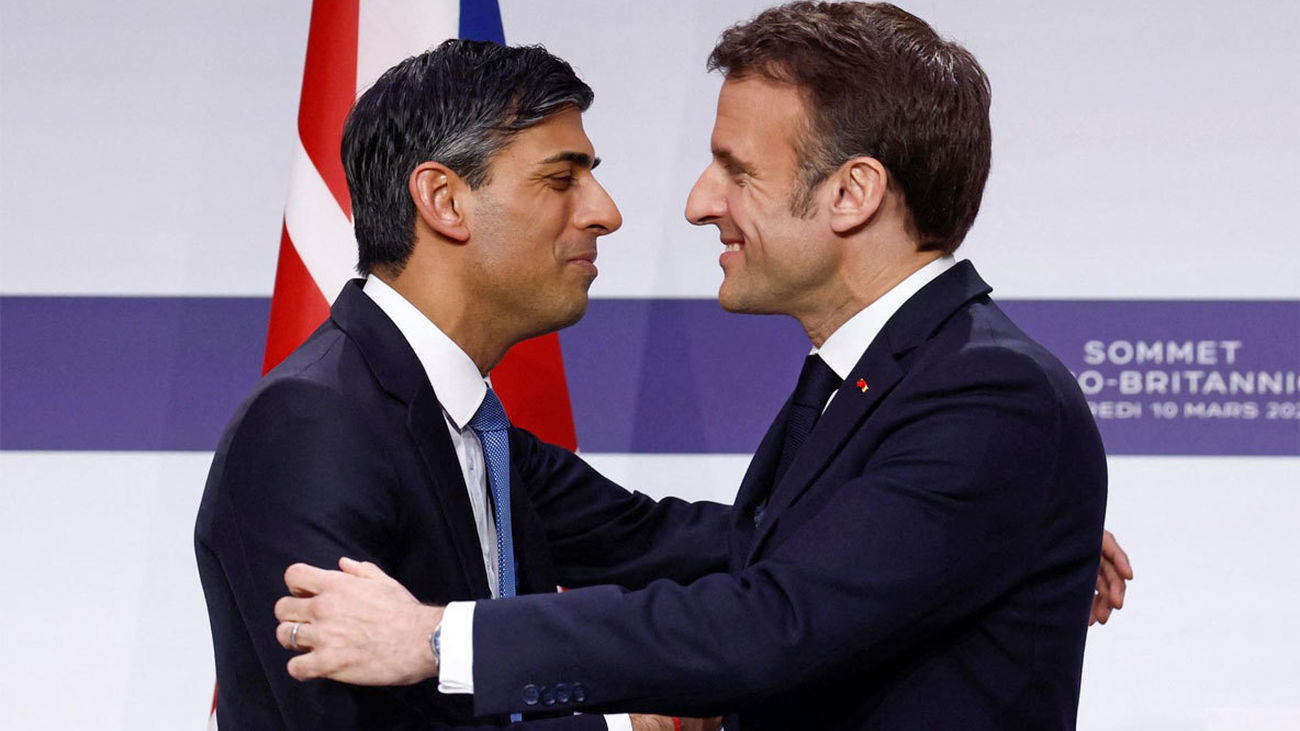 Rishi Sunak con Emmanuel Macron