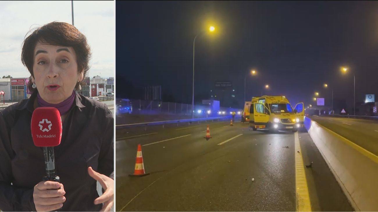 Un muerto y dos heridos tras el choque de varios vehículos en la A-4 en Valdemoro
