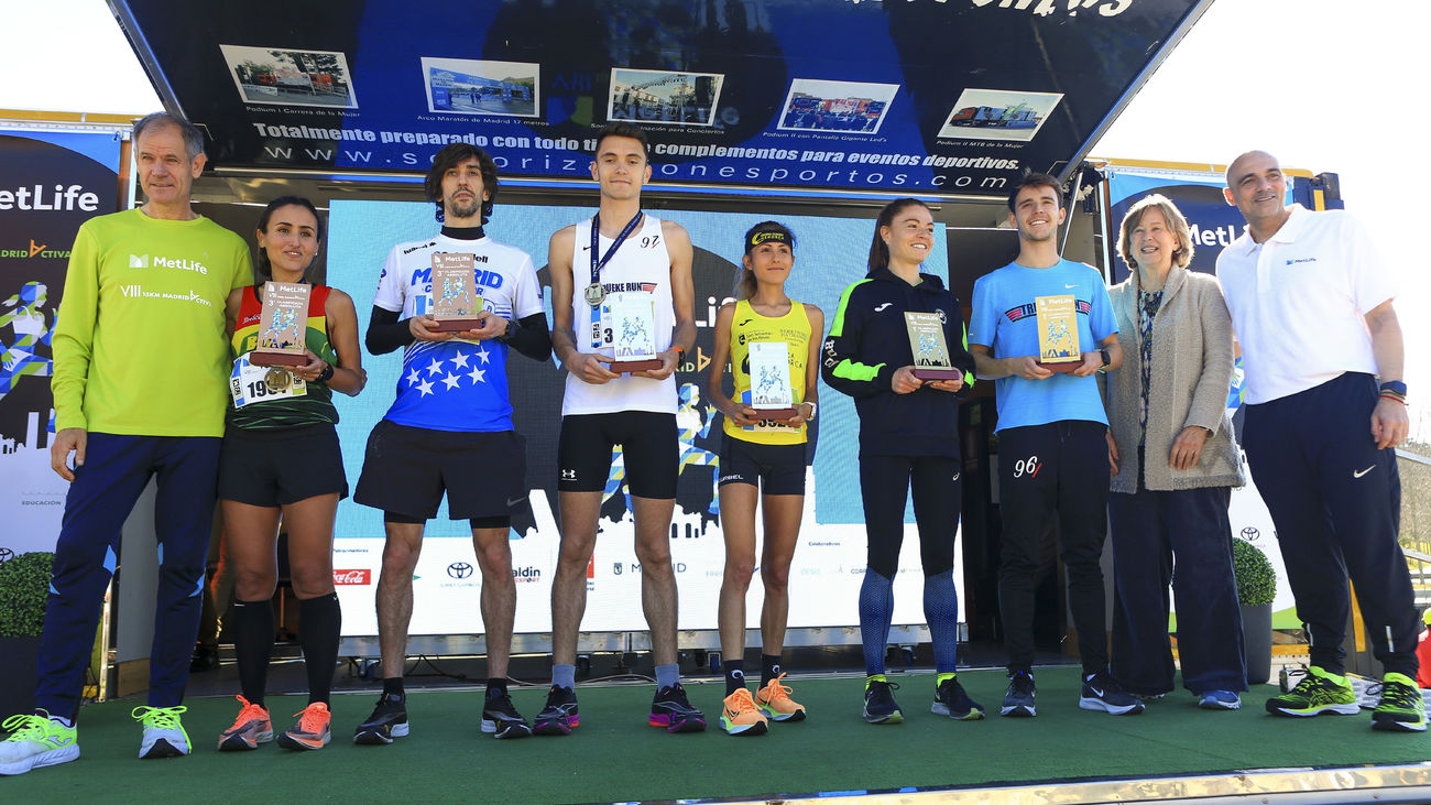 Juan Ignacio Martínez y Sara Reglero se llevan el triunfo en el 15 Km MetLife Madrid Activa