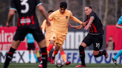 El Atlético de Madrid se despide de la Champions juvenil tras caer 2-0 con el Milan en cuartos