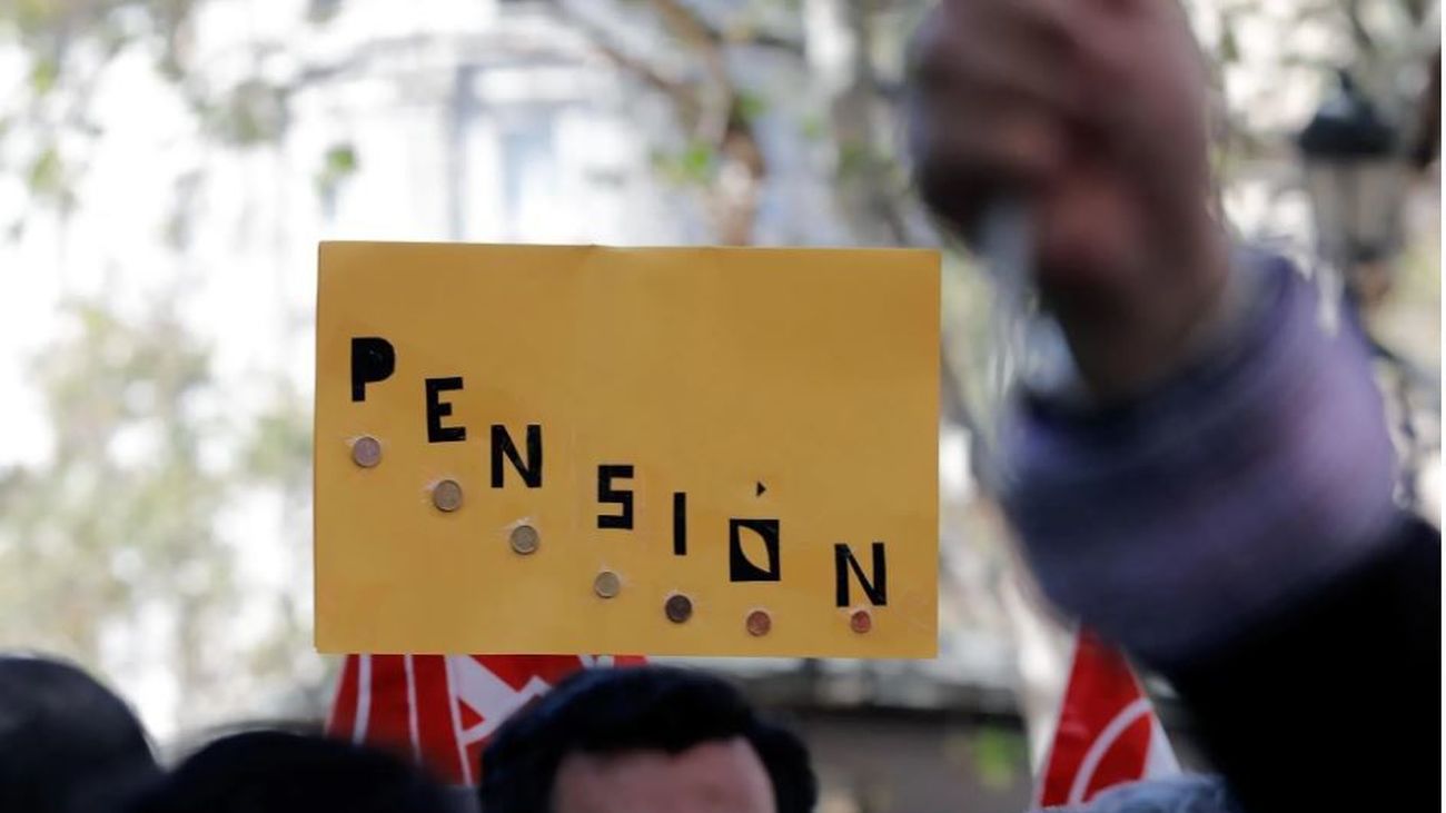 Cartel sobre pensiones