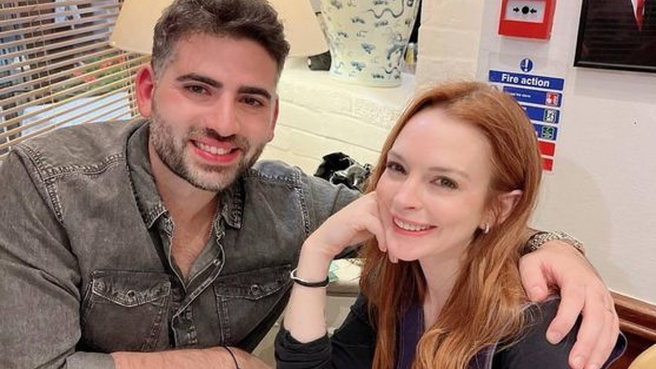 Lindsay Lohan con su marido