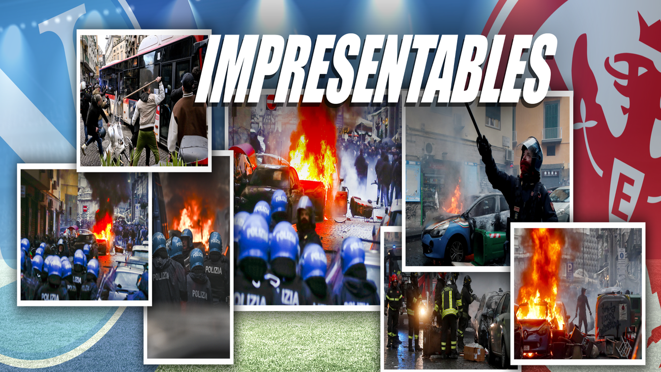 Hinchas del Eintracht siembran el caos en Nápoles