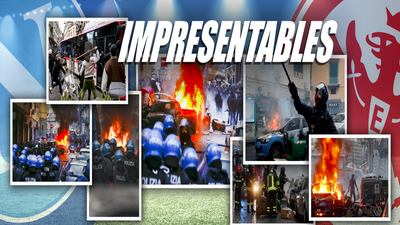 Hinchas del Eintracht siembran el caos en Nápoles