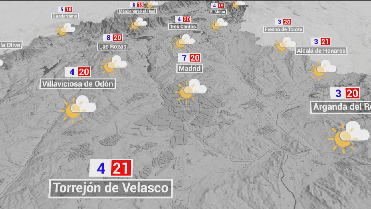 El tiempo en Madrid este lunes: Siguen subiendo las temperaturas máximas