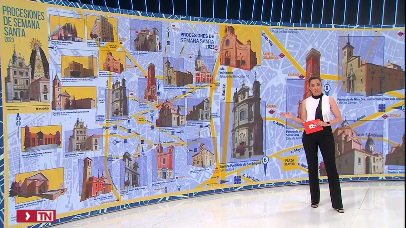 El Ayuntamiento de Madrid edita un mapa ilustrado de las procesiones de Semana Santa