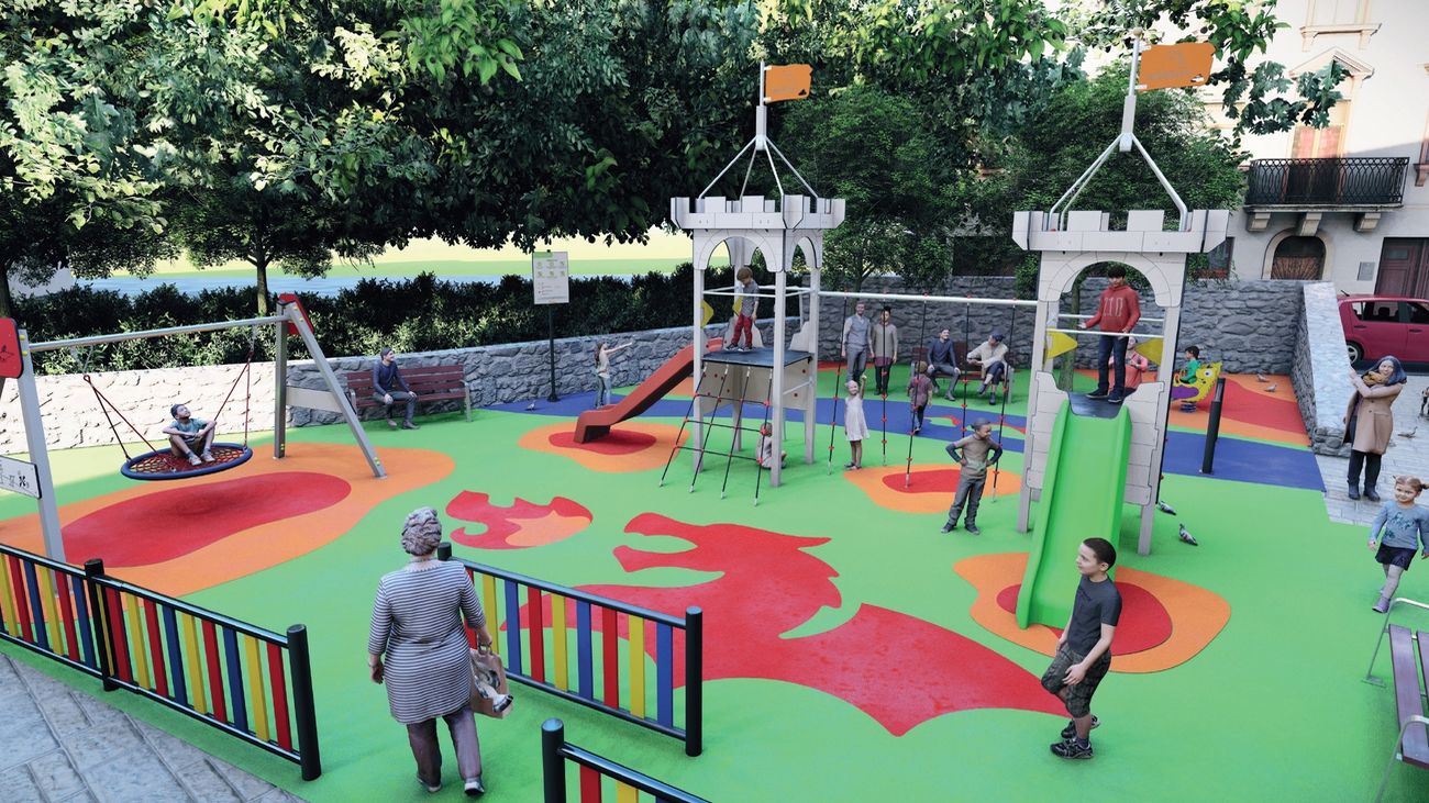 Diseño de la zona infantil del Parque ‘Felipe Rivas’ en Orusco