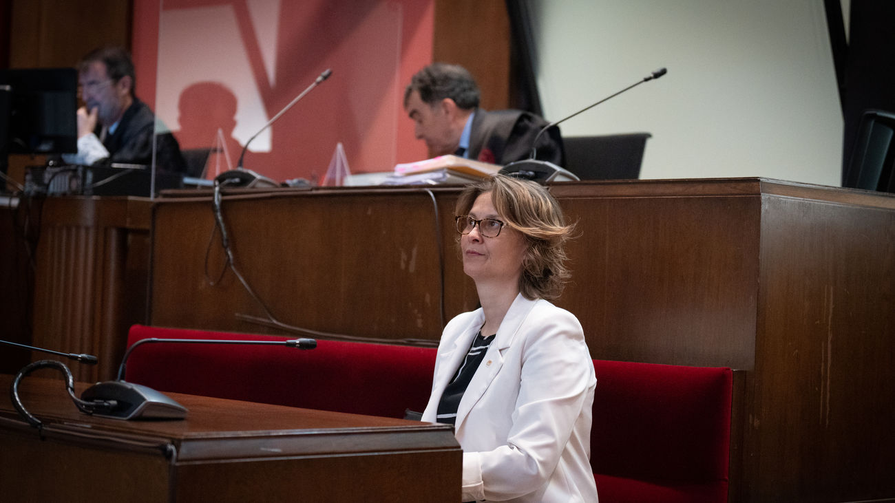La consellera de Acción Exterior y Unión Europea de la Generalitat, Meritxell Serret, durante un juicio en el Tribunal Superior de Justicia de Catalunya