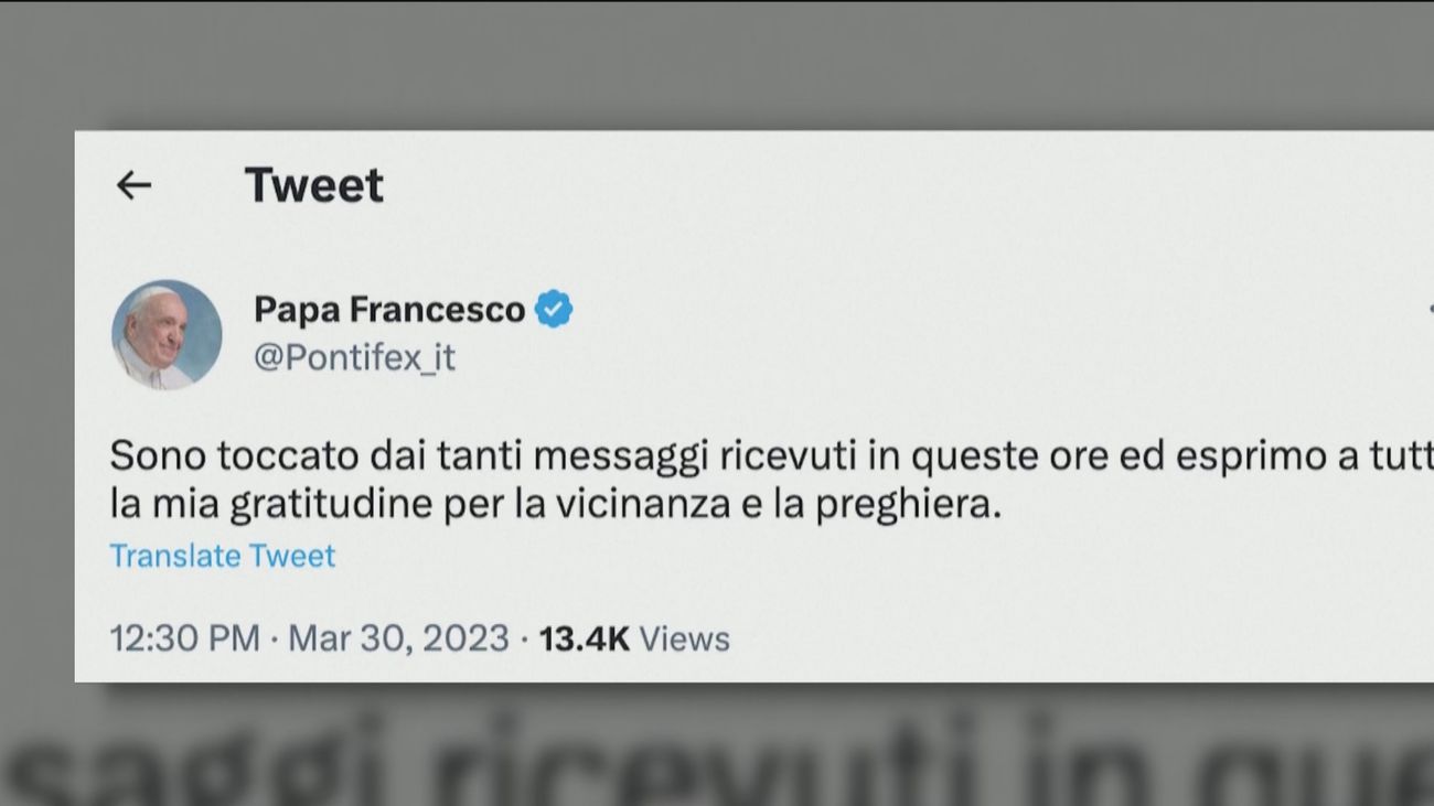 La salud del papa Francisco "mejora progresivamente" y sigue con el tratamiento