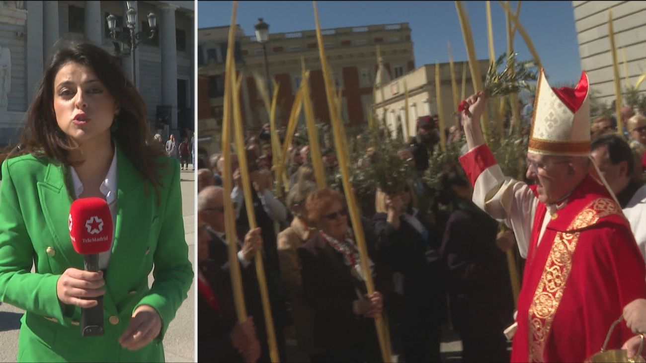 El cardenal Osoro oficia el Domingo de Ramos en la Catedral de la Almudena
