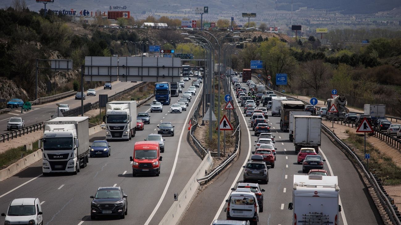Atasco en la autovía A-3