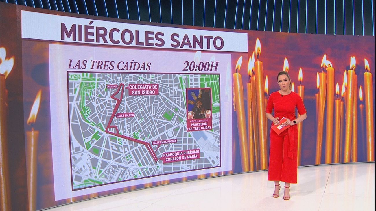 Horario y recorrido completo de la procesión Tres Caídas en Madrid