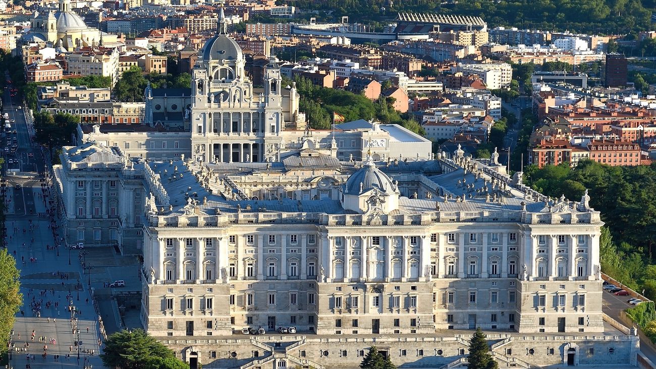 Vista aérea del Palacio Real de Madrid