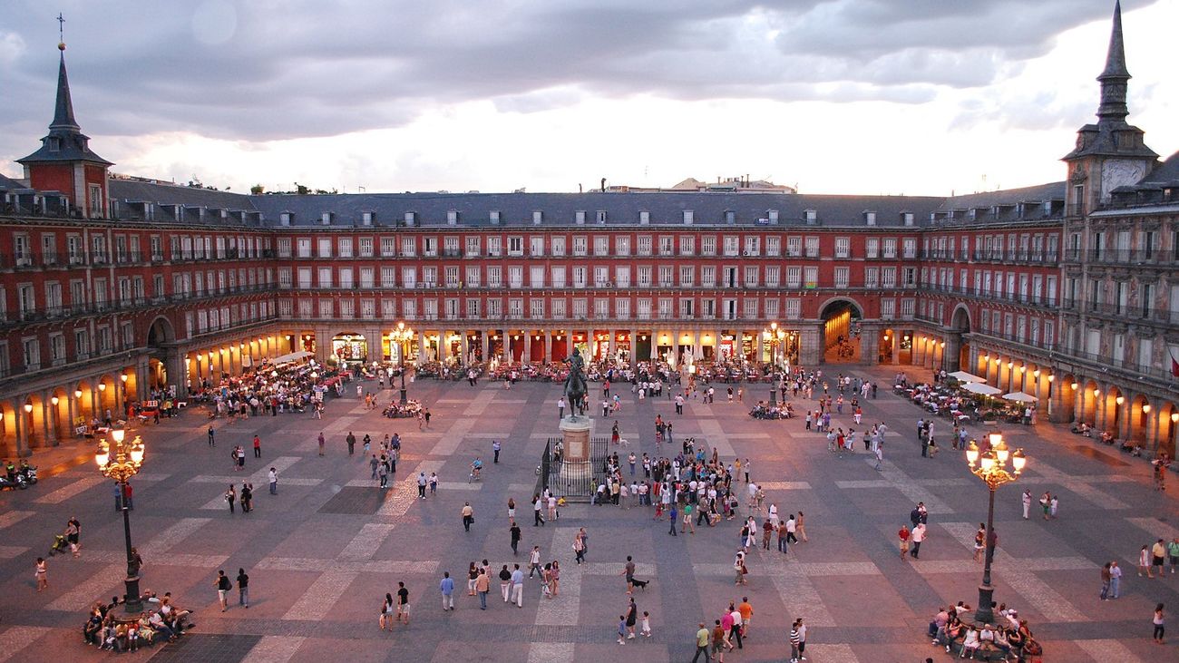 Vista general de la Plaza Mayor de Madrid