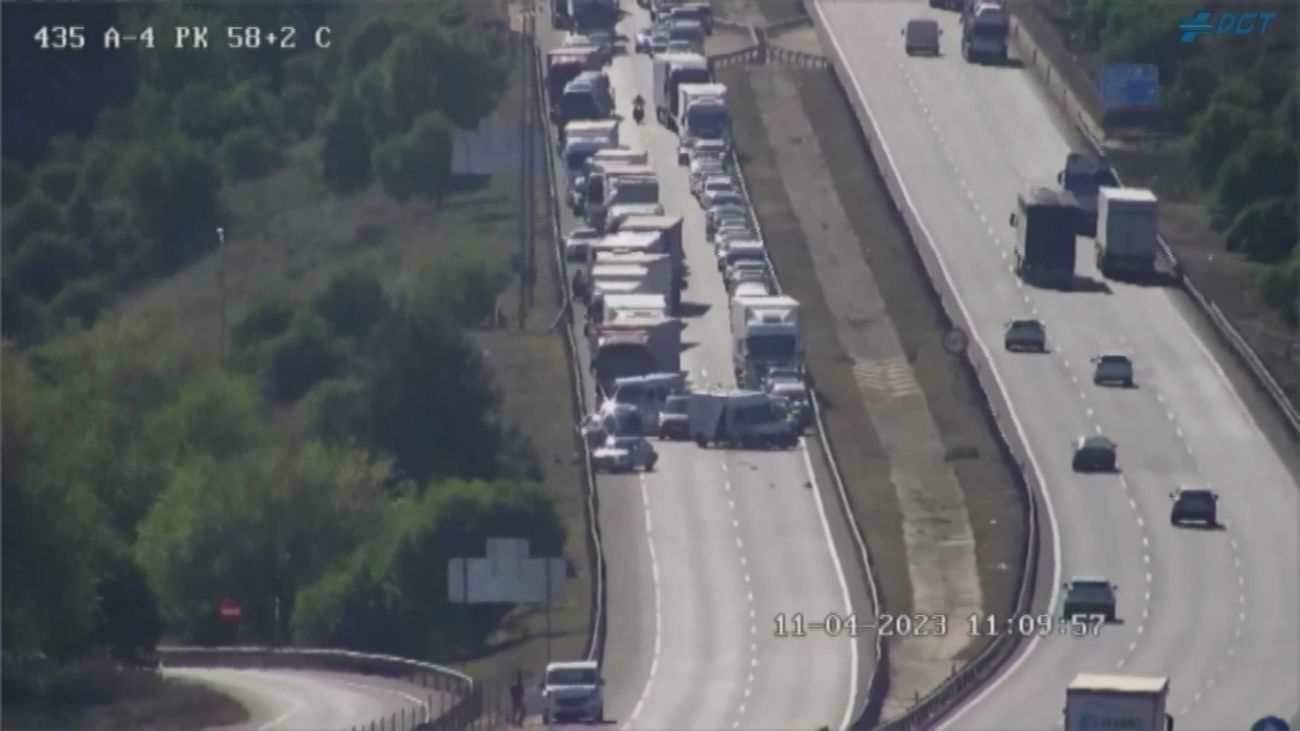 Cortada la A-4 en sentido Madrid tras un accidente en Ocaña