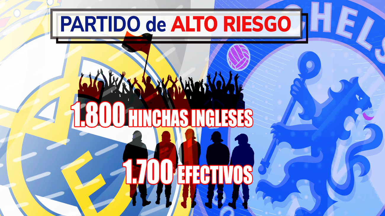 Madrid se tiñe de azul por la afición del Chelsea