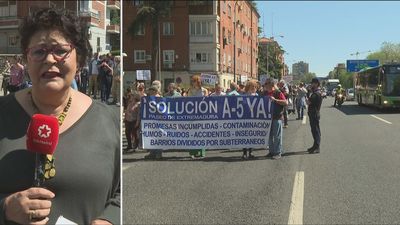 Cortan el Paseo de Extremadura para pedir el soterramiento de la A-5