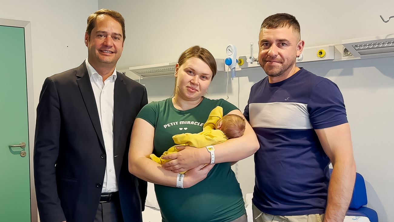 Erik ha sido el primer bebé nacido en el Hospital Universitario de Torrejón