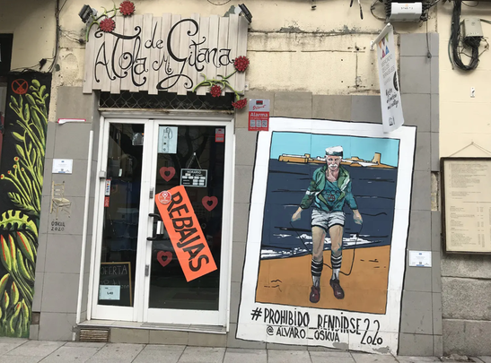 Una de las intervenciones realizadas en el local 'A tola de mi gitana' / ASOCIACIÓN DE COMERCIANTES DE LAVAPIÉS